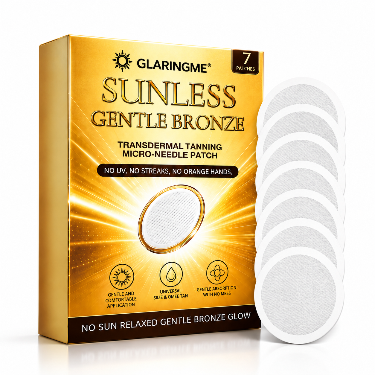 ☀️ ☀️ Glaringme® 𝐒𝐮𝐧𝐥𝐞𝐬𝐬 𝐈𝐧𝐬𝐭𝐚𝐧𝐭 𝐁𝐫𝐨𝐧𝐳𝐞 𝐓𝐚𝐧𝐧𝐢𝐧𝐠 𝐌𝐢𝐜𝐫𝐨𝐧𝐞𝐞𝐝𝐥𝐞 𝐏𝐚𝐭𝐜𝐡