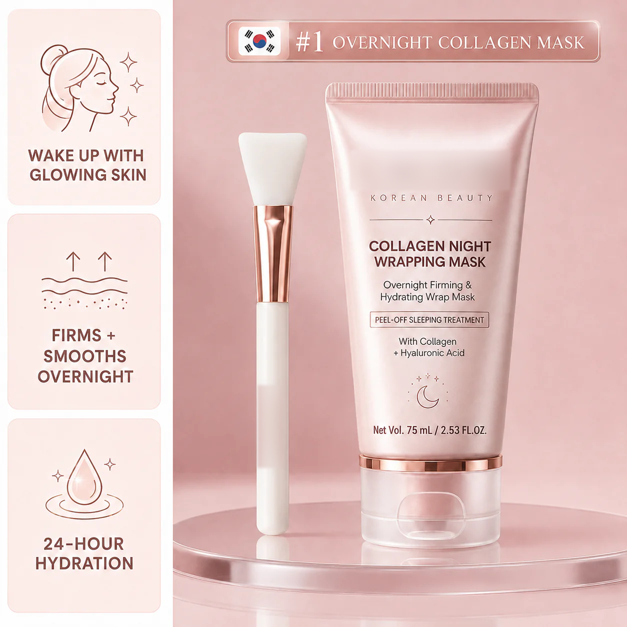 Overnight Collagen Wrap Mask 💧 Hydrating, Firming & Glass-Skin Glow