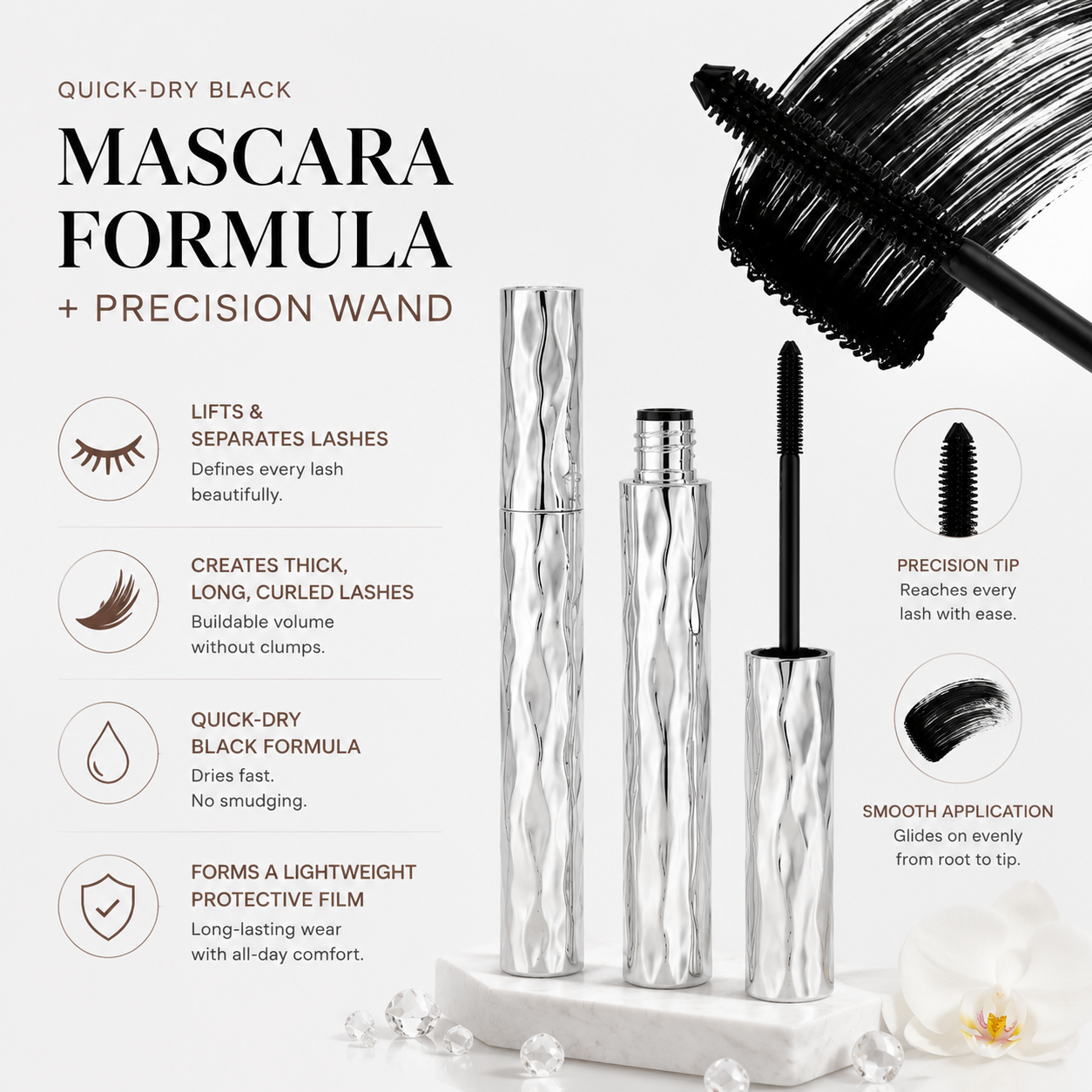 ✨Last Day-Buy 1 Get 1 Free✨ Waterproof Mascara for Long-Lasting 👁️