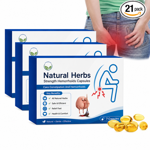 Natural Herbal Hemorrhoid Capsules – Strikes Pain & Swelling at the Root with Fast-Acting Relief: Total Body & Mind Comfort in Just 10 Days!