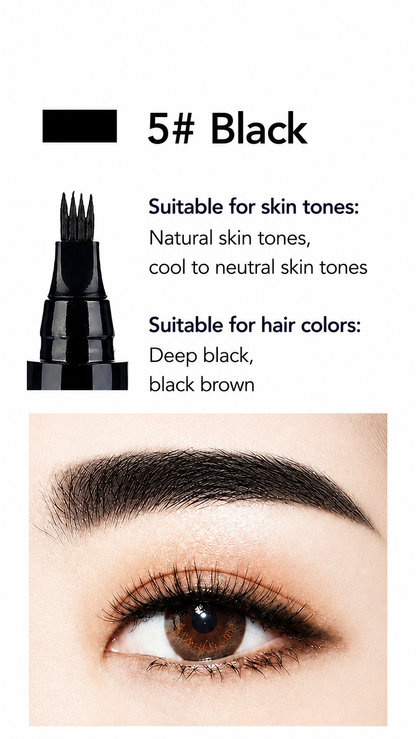 Foxexpro-Four-fork eyebrow pencil, water-resistant and sweat-proof