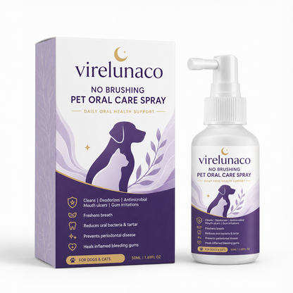 🔥Virelunaco Teeth Cleaning Spray with Oral Probiotics for Dogs & Cats