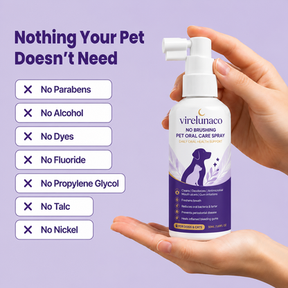 🔥Virelunaco Teeth Cleaning Spray with Oral Probiotics for Dogs & Cats