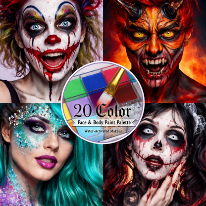 🔥Ultimate 20-Color Halloween Body & Face Paint Palette