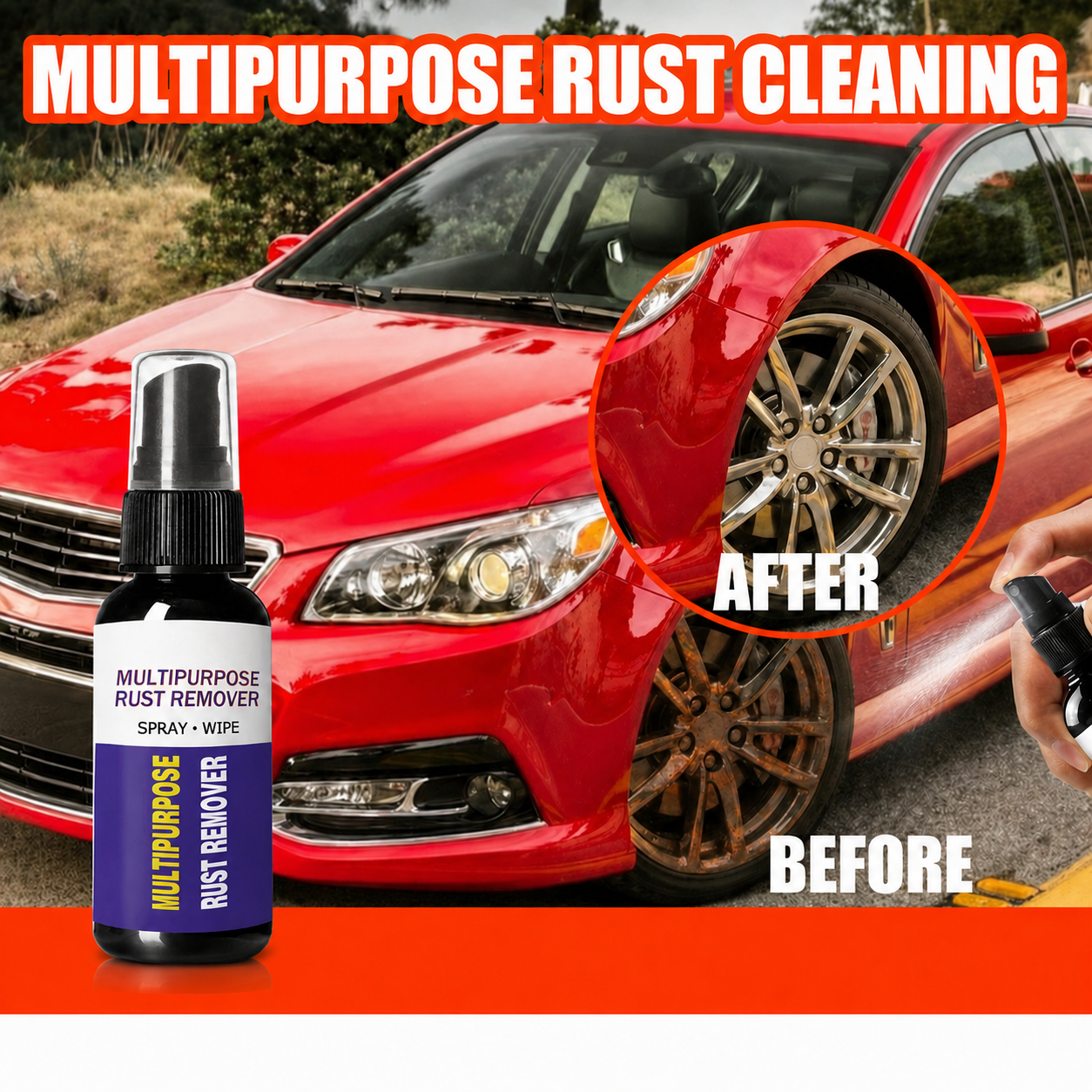 🔥Last Day-Buy 1 Get 1 Free🔥Heavy-Duty Rust Remover Spray for Metal – Multi-Purpose Fast-Acting Rust Cleaner