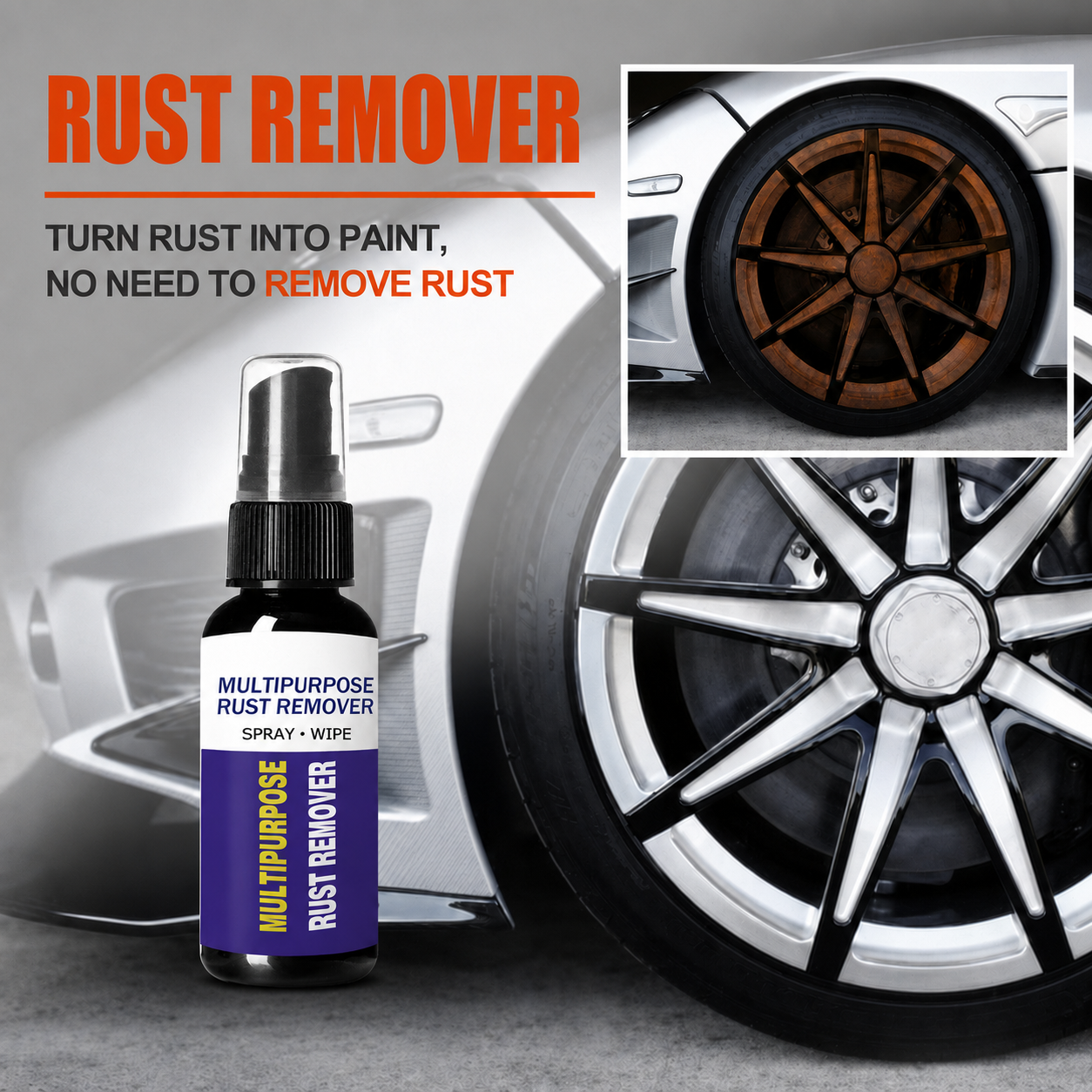 🔥Last Day-Buy 1 Get 1 Free🔥Heavy-Duty Rust Remover Spray for Metal – Multi-Purpose Fast-Acting Rust Cleaner