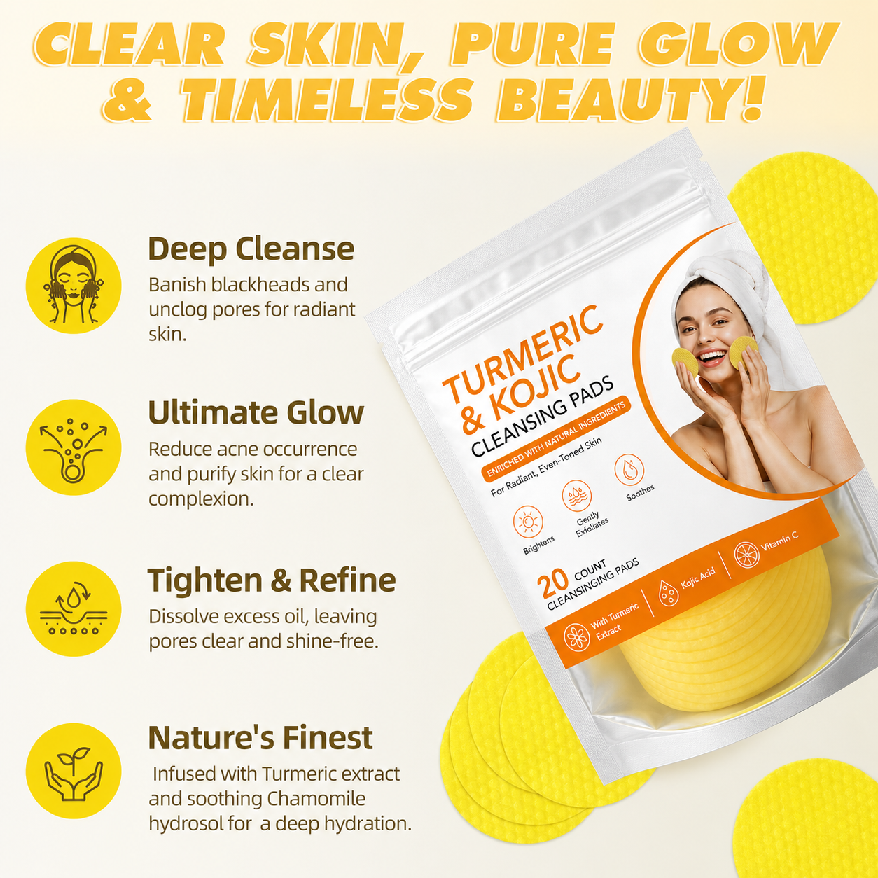 Turmeric & Kojic Acid Cleansing Pads
