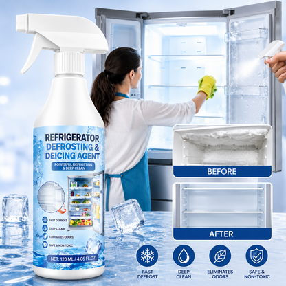 🧊 Buy 2 Get 1 Free | Defrosting Spray for Fridge Freezer 🎁 Includes Free Spatula