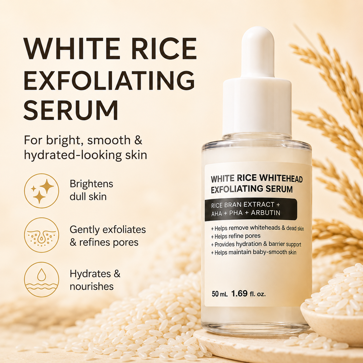 Rice Exfoliating Serum for Blackheads & Whiteheads