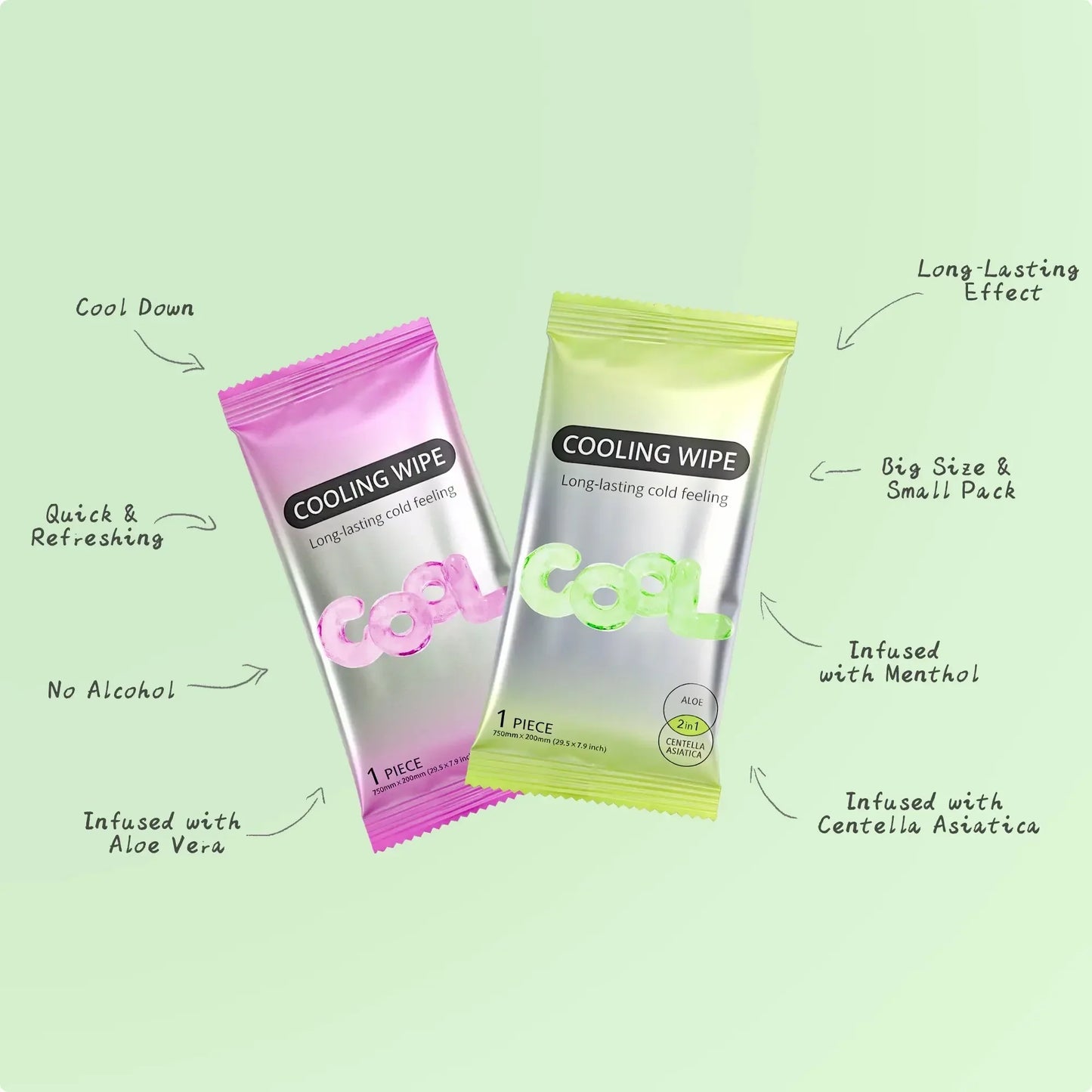 Calmsho Cooling Towels & XL Menthol Wipes | Instant Long-Lasting Summer Heat Relief
