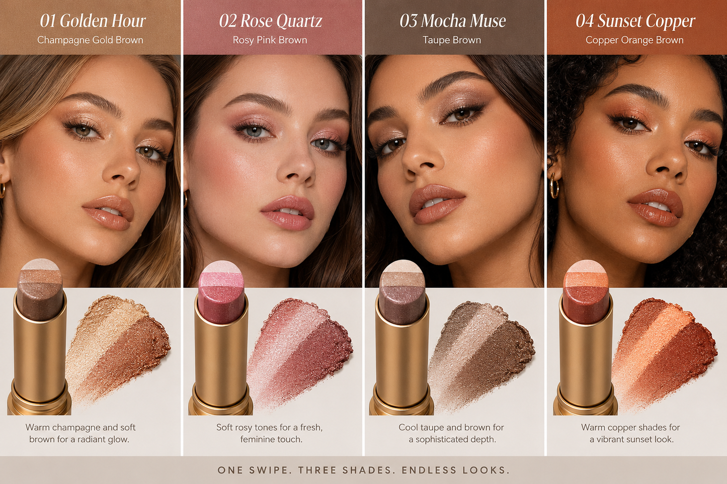 🏆New Sale🔥Waterproof 3-Color Eyeshadow Stick