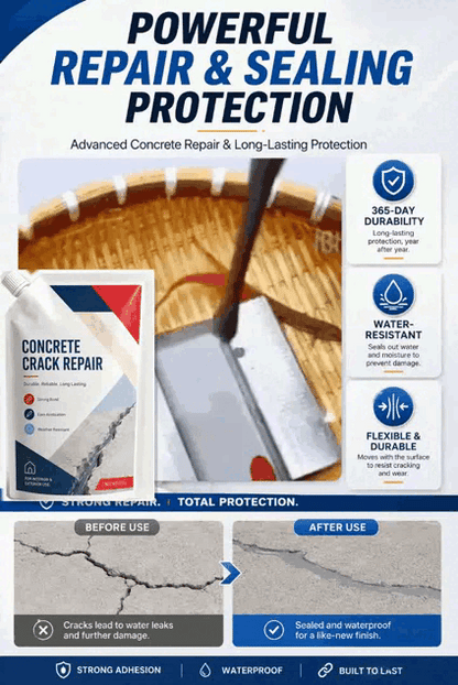 💥 Cracked Concrete? Fix It Fast — 200G/Bag | Save 50% Today!