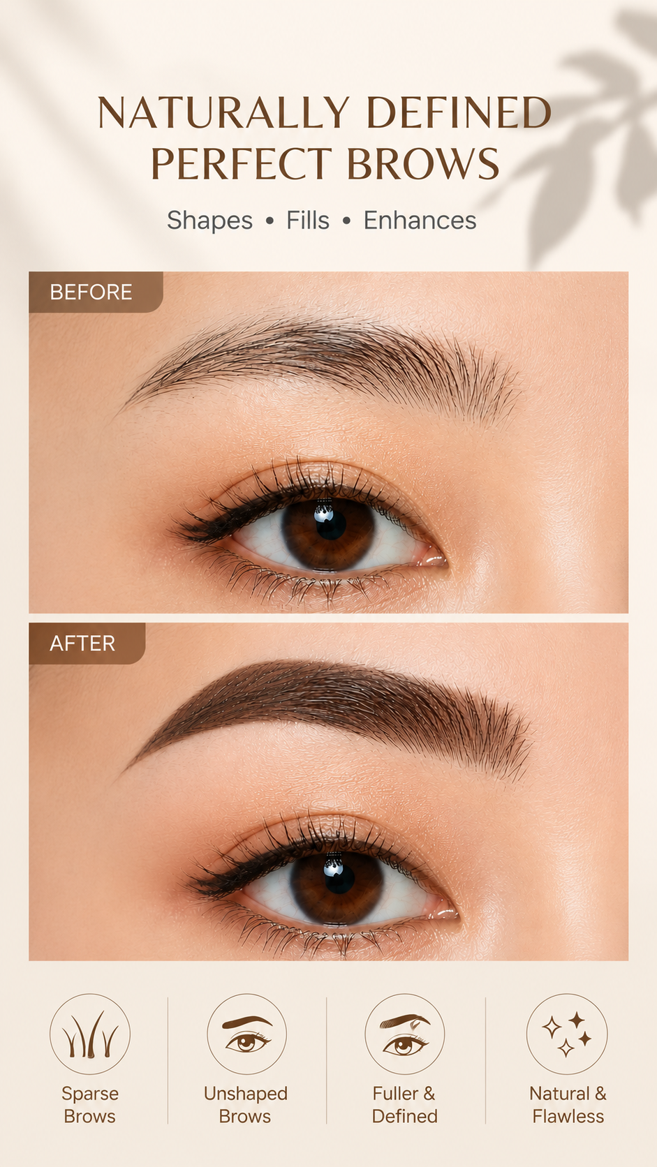 Foxexpro-Four-fork eyebrow pencil, water-resistant and sweat-proof